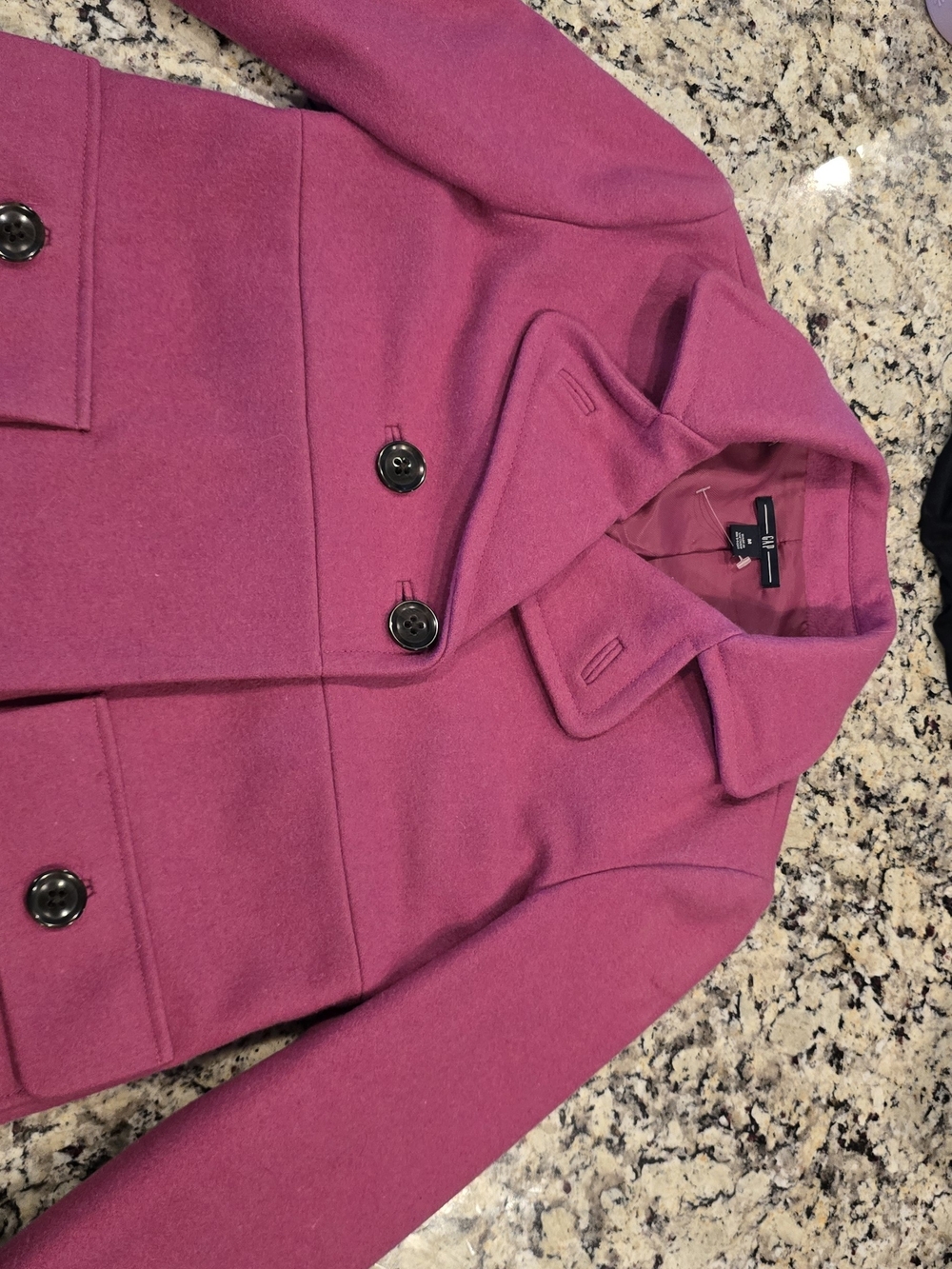 GAP Pink Wool-blend Peacoat Women's Medium